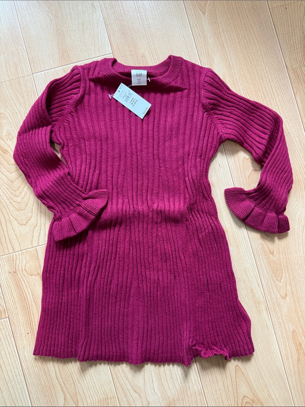 GAP Kids Baby Girl Toddler Ribbed Knit Dress Size 3T NWT